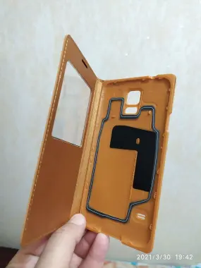 Чехол книжка для Samsung Galaxy S5. Золотой