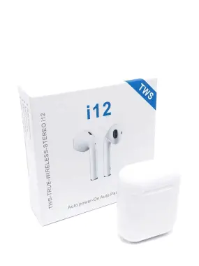 Беспроводные сенсорные наушники, TWS i12, с микрофоном и кейсом