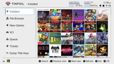 Tinfoil для Nintendo Switch