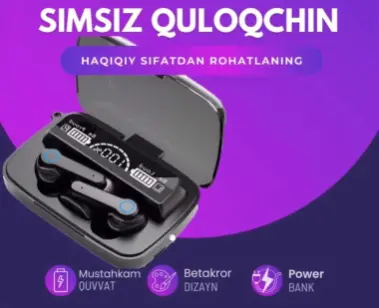 Poverbankli quloqchin yangi tavar yetkazib berish mavjud
