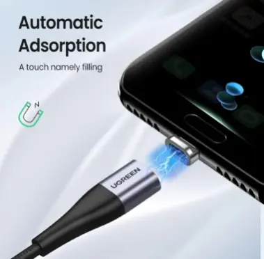 Ugreen. Магнитный кабель Ugreen Usb-C, поддерживает быструю зарядку