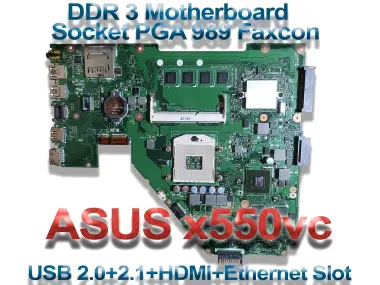ASUS x550vc DDR3 1333MHz Ona plata Processorsiz || материнский Плата
