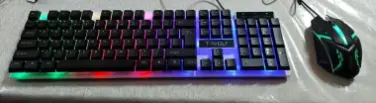 Новая мышка и клавиатура красивый с подсветкой RGB проводная USB