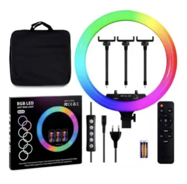 Кольцевая лампа до 26см-54см RGB штатив + пульт