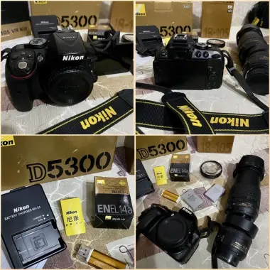 Nikon D5300. Nikkor 18-105 VR, Nikkor 35 m 1:1.8 G, Акумы, Документы