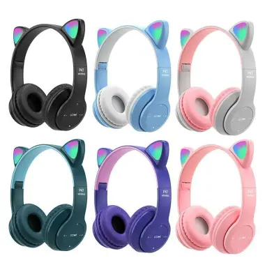 БЕПУЛ Доставка. P47M Беспроводные Детские наушники с ушками Cat Ear