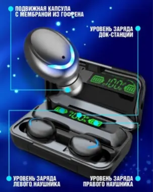 Беспроводные наушники F9-5 TWS + POWER BANK