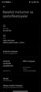 Poco m6 pro 4G+ rangi Qora