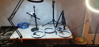 Штативы держатели микрофона кольцевые лампы