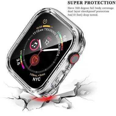 Защитная противоударная пленка и стекло+корпус iWatch 1-8, SE, 38-49мм