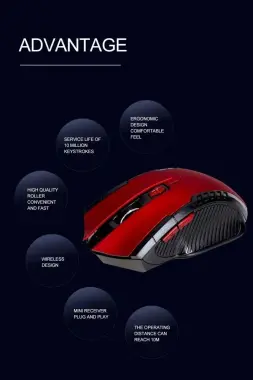 1600 игровая мышь DPI беспроводная мышь 6 клавиш 2,4 Беспроводная комп