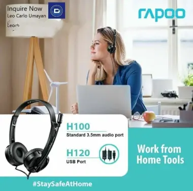 СКИДКА! Наушники для колл-центра Rapoo H120 Гарнитура USB