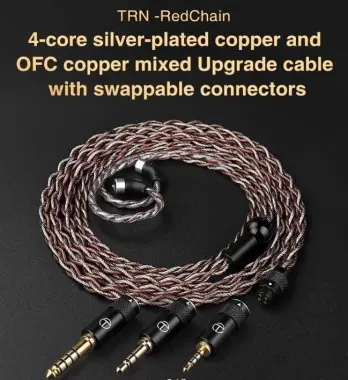 Новый кабель TRN RedChain 4-Core Mixed Upgrade Cable With EZ-Swap