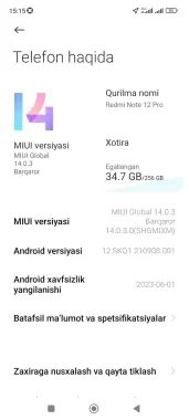 Redmi not 12 pro 8/256 abmen iphone
