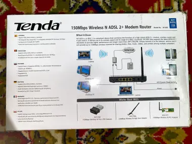 Tenda 150Mb/s Wireless N ADSL2+ Modem Router