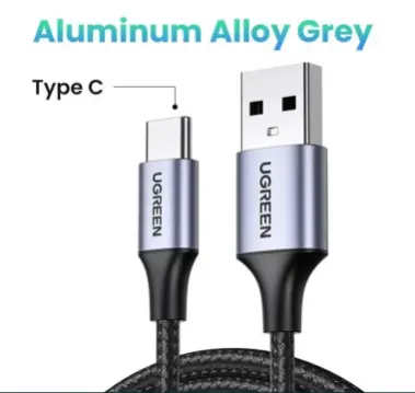 UGREEN USB кабель 3А нейлоновый кабель USB Type-C для быстрой зарядки