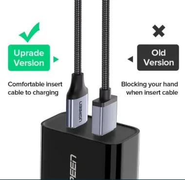 UGREEN USB кабель 3А нейлоновый кабель USB Type-C для быстрой зарядки