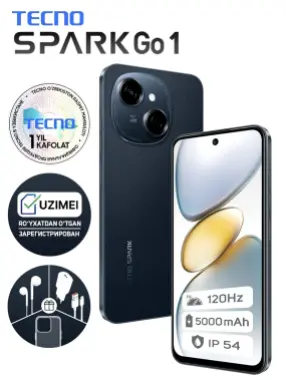 Tecno Spark Go 1 New Super Skidka+Garantiya+Dastavka