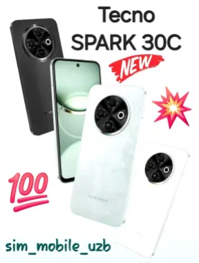 Tecno Spark 30C 2024 New Super Skidka+Garantiya+Dastavka