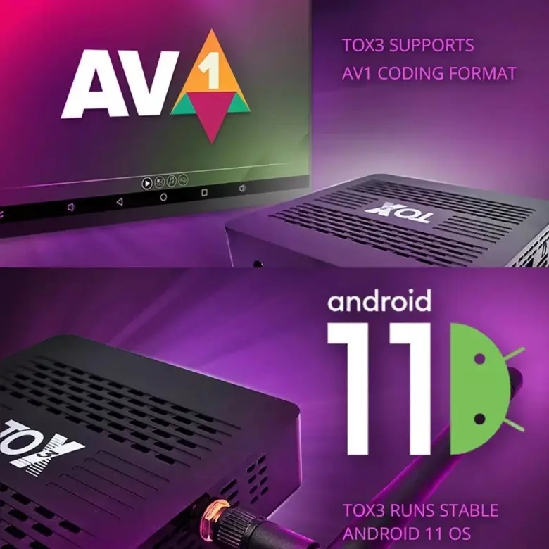 Смарт TV приставка TOX 3 Android TV Box 2-ая ревизи Kanallar IPTV.ysh