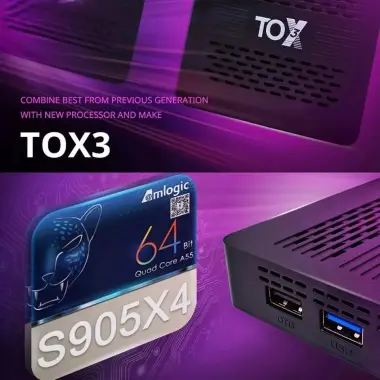 Смарт TV приставка TOX 3 Android TV Box 2-ая ревизи Kanallar IPTV.ysh