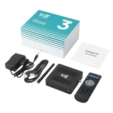 Смарт TV приставка TOX 3 Android TV Box 2-ая ревизи Kanallar IPTV.ysh