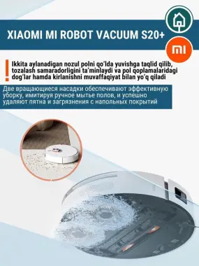 Xiaomi pilesos пылесос робот Robot vacuum S20+.S20