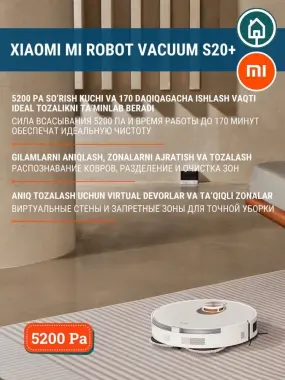 Xiaomi pilesos пылесос робот Robot vacuum S20+.S20