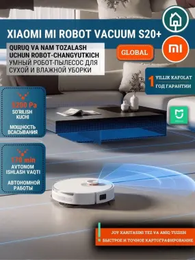 Xiaomi pilesos пылесос робот Robot vacuum S20+.S20