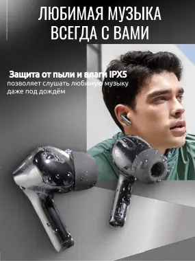 Беспроводные наушники для iPhone и Android, bluetooth, сенсорные